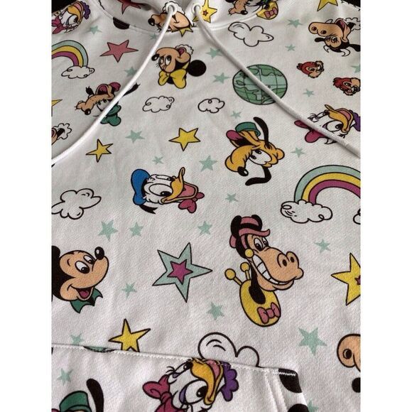 Disney Parks Retro Hoodie Mickey Minnie Mouse Donald Daisy Horace Clarabelle 1X - Picture 6 of 13